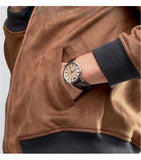 Emporio Armani Classic Quartz Brown Dial Brown Leather Strap Watch For Men - AR2427