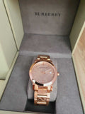 Burberry The City Rose Gold Dial Rose Gold Stainless Steel Strap Watch for Women - BU9039