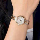 Tissot T Lady Flamingo Lady Quartz Mother of Pearl Dial Two Tone Steel Strap Watch For Women - T094.210.22.111.00