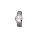 Calvin Klein Minimal Silver Dial Silver Mesh Bracelet Watch for Men - K3M211Y6