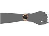 Calvin Klein Minimal Black Dial Rose Gold Mesh Bracelet Watch for Women - K3M2262Y