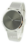 Calvin Klein Minimal Grey Dial Silver Mesh Bracelet Watch for Men - K3M211Y3