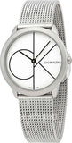 Calvin Klein Minimal Silver Dial Silver Mesh Bracelet Watch for Women - K3M2212Z