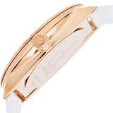 Calvin Klein Accent Silver Dial White Leather Strap Watch for Women - K2Y216K6