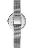 Calvin Klein Authentic Black Dial Silver Mesh Bracelet Watch for Women - K8G23121