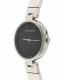 Calvin Klein Authentic Black Dial Silver Steel Strap Watch for Women - K8G23141