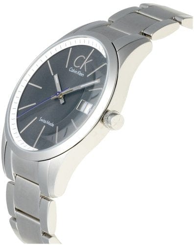 Calvin Klein Bold Black Dial Silver Steel Strap Watch for Men - K2246107