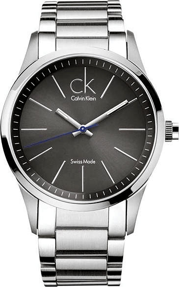 Calvin Klein Bold Grey Dial Silver Steel Strap Watch for Men - K2241107