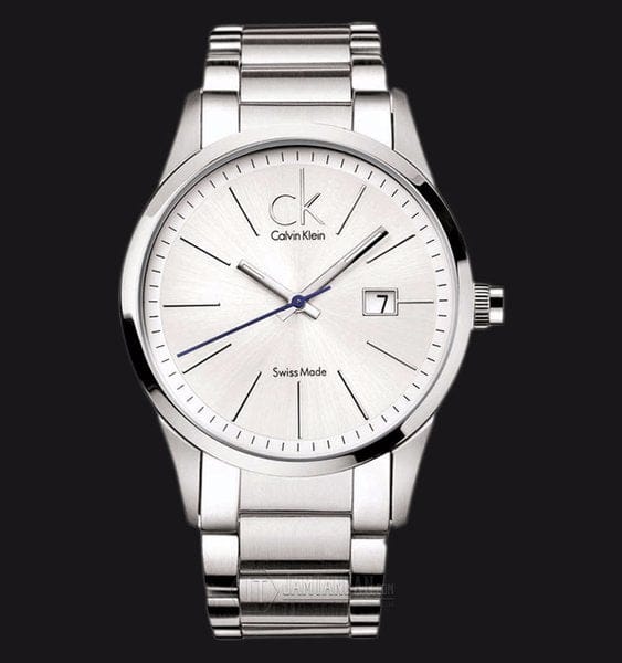 Calvin Klein Bold Silver Dial Silver Steel Strap Watch for Men - K2246120