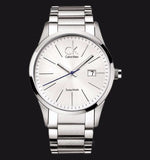Calvin Klein Bold Silver Dial Silver Steel Strap Watch for Men - K2246120