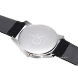 Calvin Klein City Black Dial Black Leather Strap Watch for Men - K2G211C1