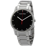 Calvin Klein City Black Dial Silver Steel Strap Watch for Men - K2G2G141