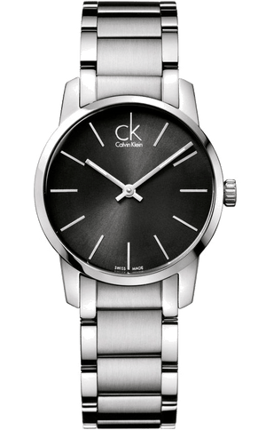 Calvin Klein City Grey Dial Silver Steel Strap Watch for Women - K2G23161