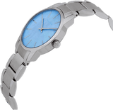 Calvin Klein City Mother of Pearl Blue Dial Silver Steel Strap Watch for Women - K2G2314X