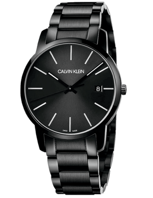 Calvin Klein City Quartz Black Dial Black Steel Strap Watch for Men - K2G2G4B1