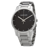 Calvin Klein City Chronograph Black Dial Silver Steel Strap Watch for Men - K2G2G14Y