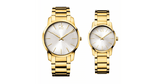 Calvin Klein City Silver Dial Gold Steel Strap Watch for Men - K2G21546