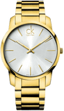 Calvin Klein City Silver Dial Gold Steel Strap Watch for Men - K2G21546