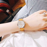 Calvin Klein City Silver Dial Orange Leather Strap Watch for Women - K2G231G6