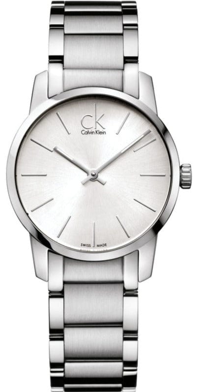 Calvin Klein City Silver Dial Silver Steel Strap Watch for Women - K2G23126