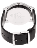 Calvin Klein City White Dial Black Leather Strap Watch for Men - K2G2G1CD