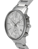 Calvin Klein City White Dial Silver Steel Strap Watch for Men - K2G27146