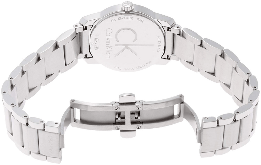 Calvin Klein City White Dial Silver Steel Strap Watch for Women - K2G23146