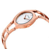 Calvin Klein Class White Dial Rose Gold Steel Strap Watch for Women - K6R23626