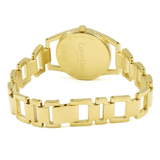 Calvin Klein Dainty White Dial Gold Steel Strap Watch for Women - K7L23546