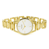 Calvin Klein Dainty White Dial Gold Steel Strap Watch for Women - K7L23546