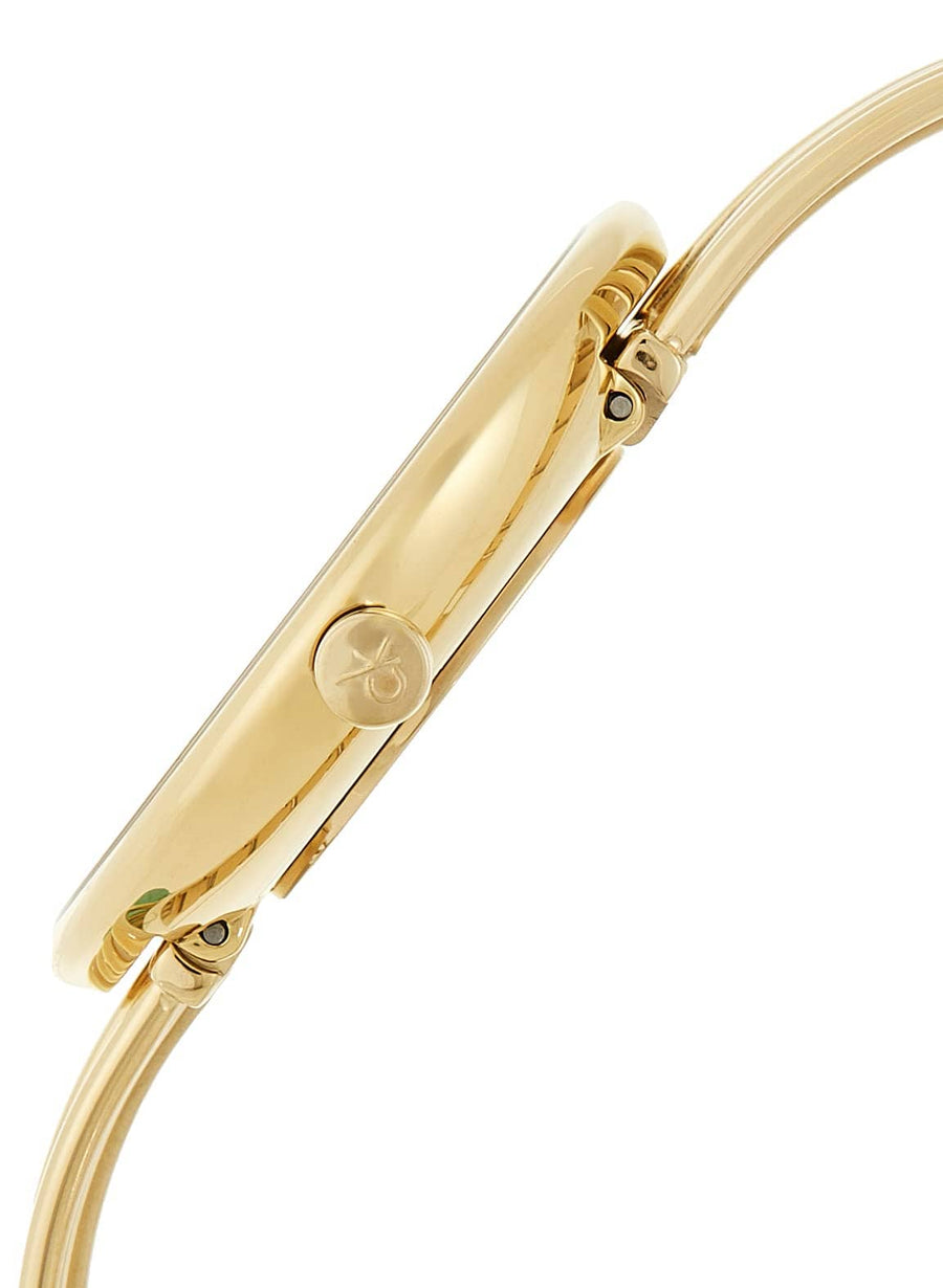 Calvin Klein Drift Silver Dial Gold Steel Strap Watch for Women - K6S2N516