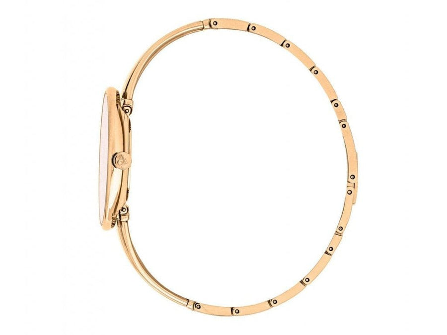 Calvin Klein Drift Silver Dial Gold Steel Strap Watch for Women - K6S2N516