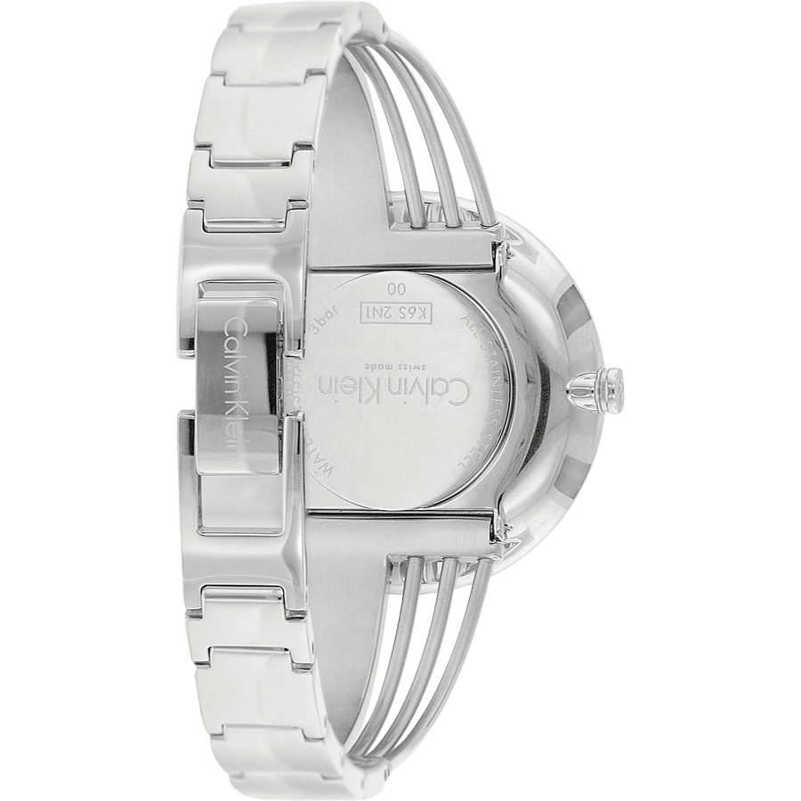 Calvin Klein Drift Silver Dial Silver Steel Strap Watch for Women - K6S2N116