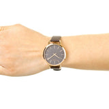 Calvin Klein Even Grey Dial Brown Leather Strap Watch for Women - K7B236G3