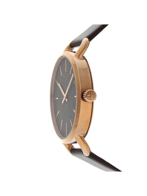 Calvin Klein Even Grey Dial Brown Leather Strap Watch for Women - K7B236G3