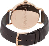 Calvin Klein Even Grey Dial Brown Leather Strap Watch for Women - K7B216G3