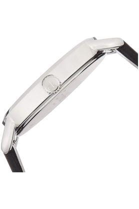 Calvin Klein Even Silver Black Leather Strap Watch for Women - K7B231C6