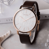 Calvin Klein Even Silver Dial Brown Leather Strap Watch for Men - K7B216G6