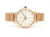 Calvin Klein Even White Dial Rose Gold Mesh Bracelet Watch for Women - K7B23626