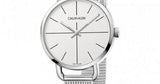Calvin Klein Even White Dial Silver Mesh Bracelet Watch for Women - K7B23126