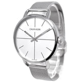 Calvin Klein Even White Dial Silver Mesh Bracelet Watch for Women - K7B23126
