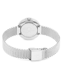 Calvin Klein Firm White Dial Silver Mesh Bracelet Watch for Women - K3N23126