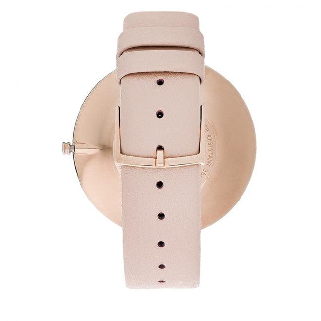 Calvin Klein Full Moon Silver Dial Pink Leather Stap Watch for Women - K8Y236Z6