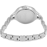 Calvin Klein Graphic White Dial Silver Steel Strap Watch for Women - K7E23146