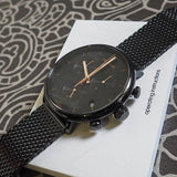Calvin Klein High Noon Black Dial Black Mesh Bracelet Watch for Women - K8M27421