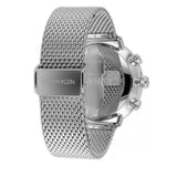 Calvin Klein High Noon Chronograph Blue Dial Silver Mesh Bracelet Watch for Men - K8M2712N