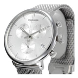 Calvin Klein High Noon Silver Dial Silver Mesh Bracelet Watch for Men - K8M27126