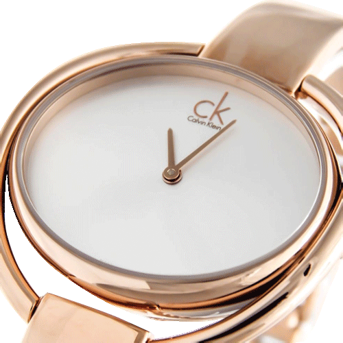 Calvin Klein Impetuos Silver Dial Rose Gold Steel Strap Watch for Women - K4F2N616