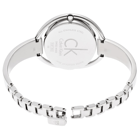 Calvin Klein Impetuous Black Dial Silver Steel Strap Watch for Women - K4F2N111