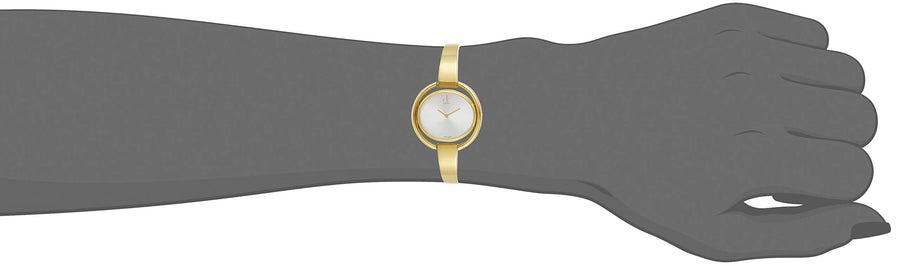 Calvin Klein Impetuous White Dial Gold Steel Strap Watch for Women - K4F2N516